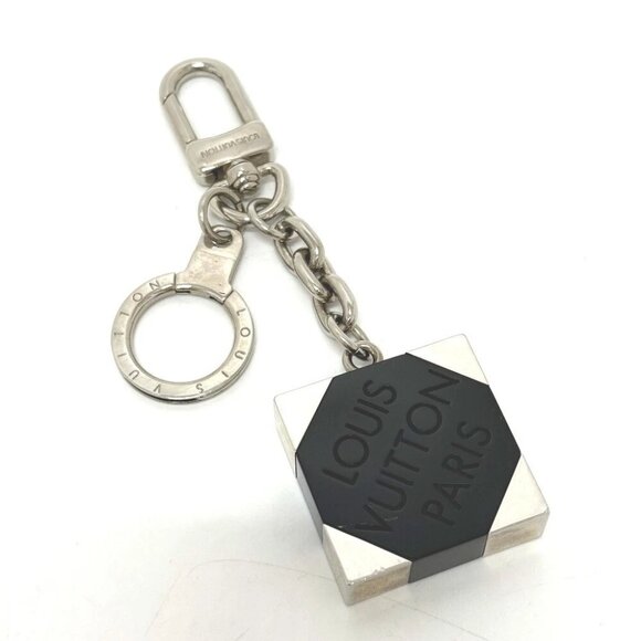 LOUIS VUITTON Porte Cles_Damier - Ebene Key Holder Key Charm Bag Charm - Picture 1 of 13